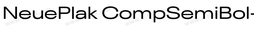 NeuePlak CompSemiBol字体转换